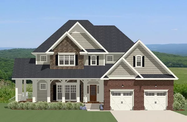 image of 2 story traditional house plan 9314